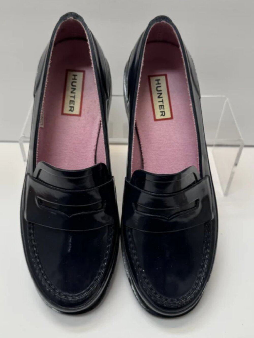 Hunter Waterproof Penny Loafer Navy 6 - Picture 2 of 6